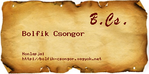 Bolfik Csongor névjegykártya